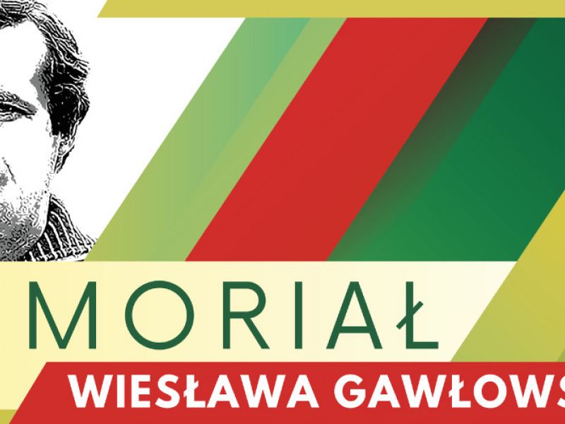 Na zdjęciu baner Memoriału imienia Wiesława Gawłowskiego. Na banerze patron Memoriału